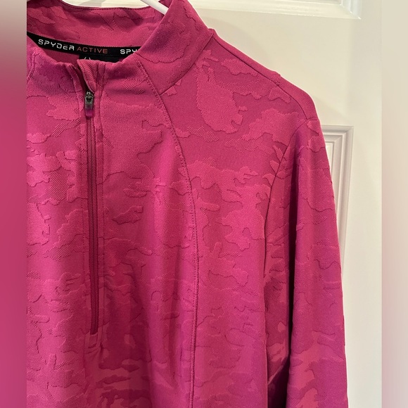 Spyder Women’s Hot Pink 1/4 Zip Activewear Sport Sweatshirt Size Large - Picture 2 of 10